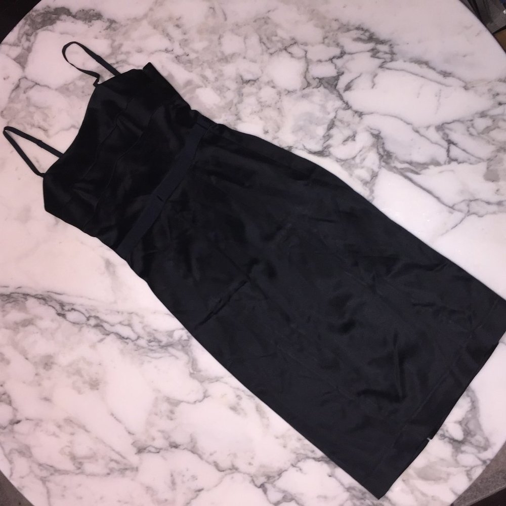 Y2K Theory Satin LBD Black Cocktail Dress